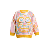Chinese Zodiac Joyful Dragon Color Contrast Sweater for Kids