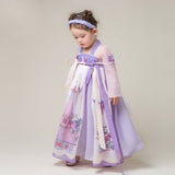 Joyful Garden Graphic Layered Hanfu Dress-5 -  NianYi, Chinese Traditional Clothing for Kids