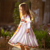 Flower and Rabbit Hanfu Dress-5 -  NianYi, Chinese Traditional Clothing for Kids
