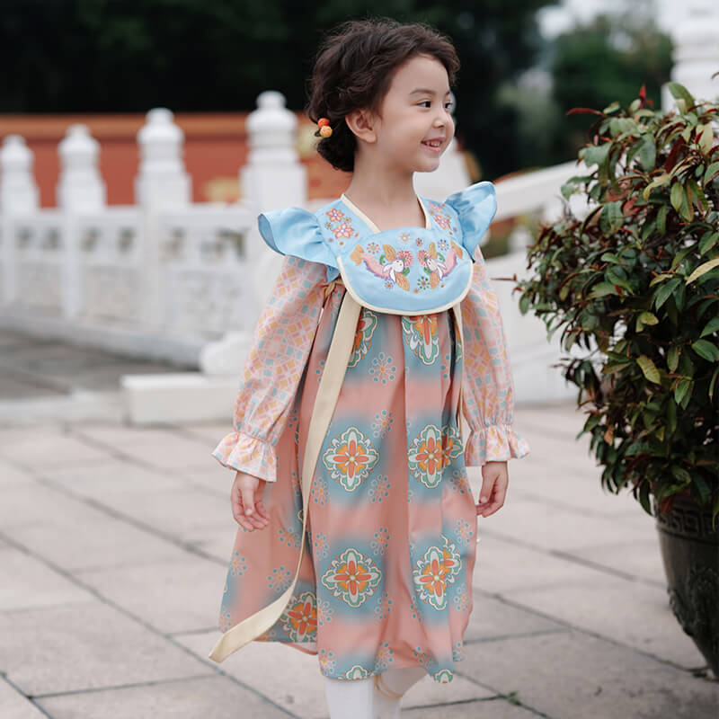 Tang Palace Banquet Hanfu Dress-5 -  NianYi, Chinese Traditional Clothing for Kids
