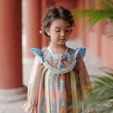 Tang Palace Banquet Hanfu Dress-6 -  NianYi, Chinese Traditional Clothing for Kids