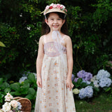 Flower Graphic Modern Sleeveless Dress-2 -  NianYi, Chinese Traditional Clothing for Kids