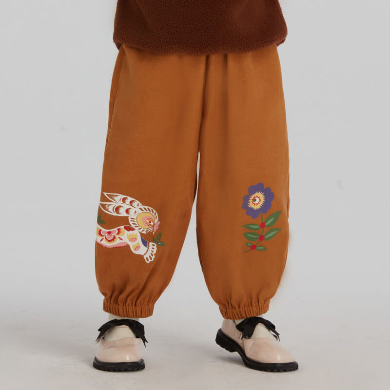 Happy Bunny Lantern Pant-3 -  NianYi, Chinese Traditional Clothing for Kids