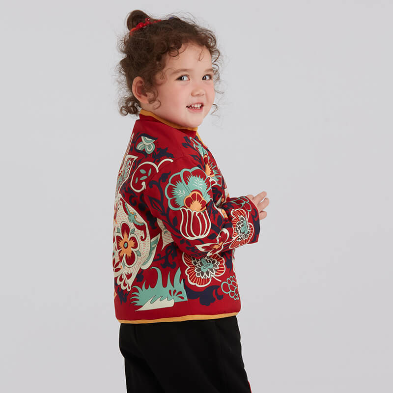 321 Bunny Printing Jacket-2 -  NianYi, Chinese Traditional Clothing for Kids
