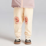 Floral Bunny Lantern Pant-5-color-Rice White -  NianYi, Chinese Traditional Clothing for Kids
