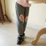 Floral Bunny Lantern Pant-6-color-Floral Mist Grey -  NianYi, Chinese Traditional Clothing for Kids