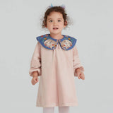 Velvet Happy Bunny Dress-9-color-First Peach Pink -  NianYi, Chinese Traditional Clothing for Kids