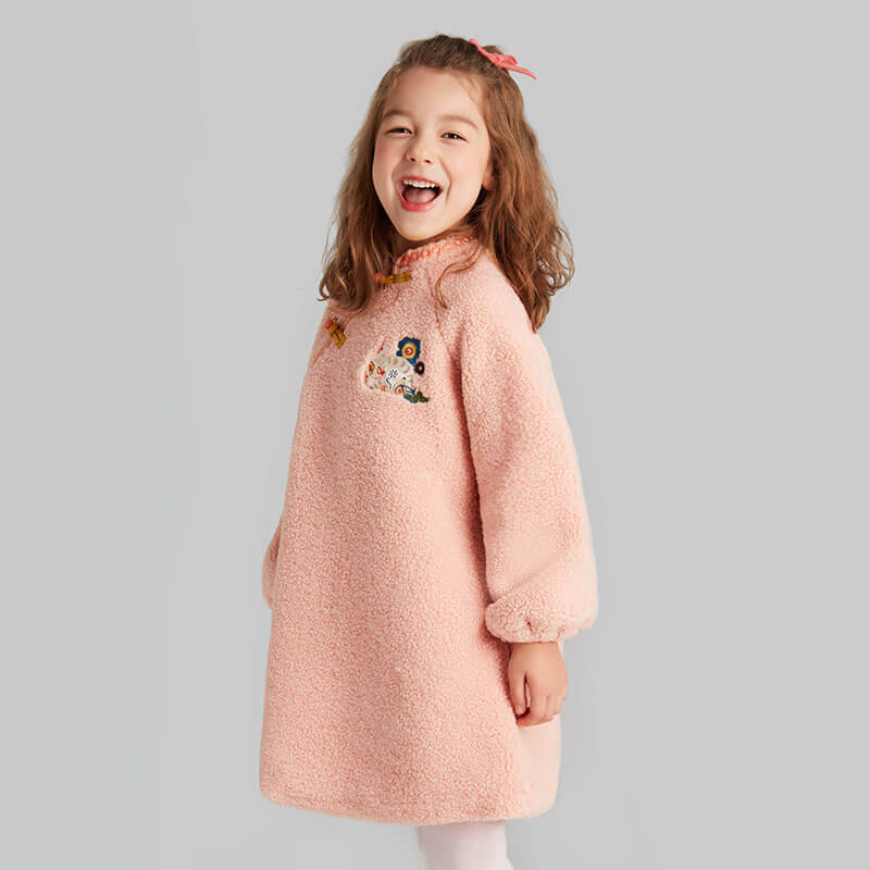 321 Bunny Qiapo Dress-4 -  NianYi, Chinese Traditional Clothing for Kids