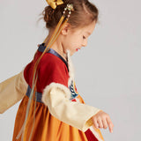 Lucky Bunny Hanfu Dress-3 -  NianYi, Chinese Traditional Clothing for Kids