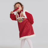 Lucky Bunny Head Qipao Dress-5-color NianYi Red -  NianYi, Chinese Traditional Clothing for Kids