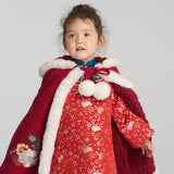 321 Bunny Hat Poncho-3 -  NianYi, Chinese Traditional Clothing for Kids