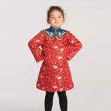 Happy Bunny Satin Qipao-1 -  NianYi, Chinese Traditional Clothing for Kids