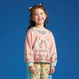 Cozy Bunny Sweatshirt-4-color-Pale Crimson -  NianYi, Chinese Traditional Clothing for Kids