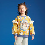 Cozy Bunny Ruffle Trim Sweatshirt-4-color-Golden Hairpin Yellow -  NianYi, Chinese Traditional Clothing for Kids