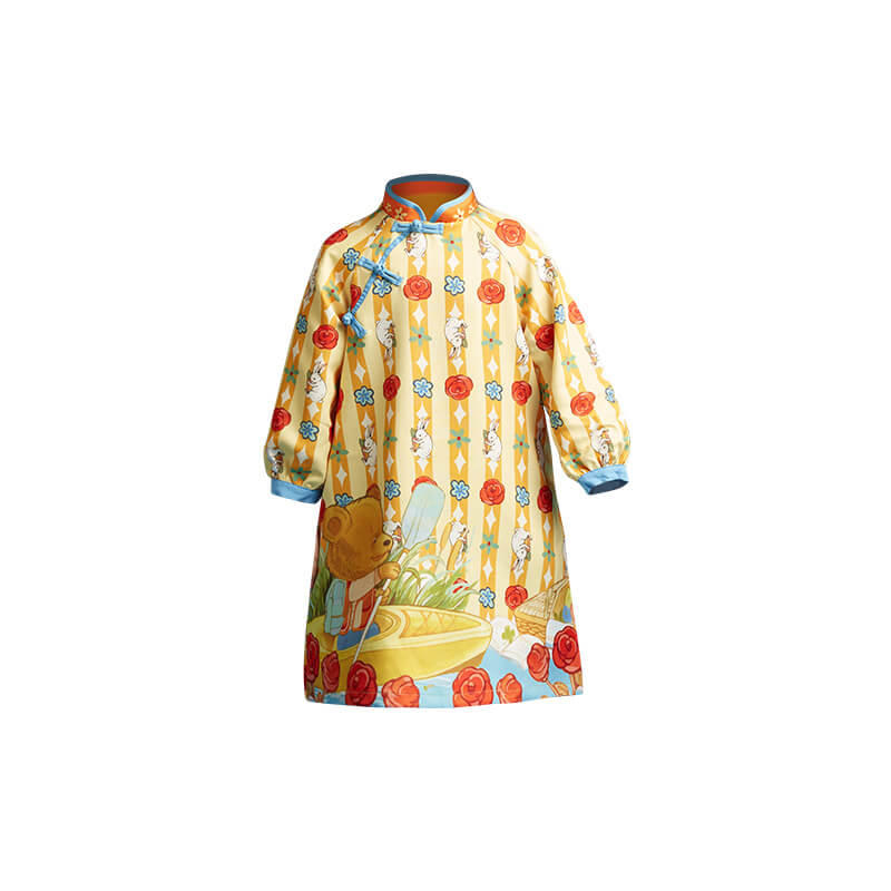 Bear Explorer Modern Qipao Dress-7 -  NianYi, Chinese Traditional Clothing for Kids