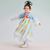 Summer Fairy Classic Removable Sleeves Hanfu Dress-2 -  NianYi, Chinese Traditional Clothing for Kids