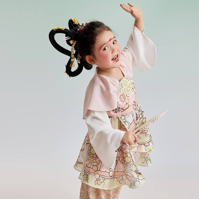 Flying Apsara Hanfu Pants Set-12 -  NianYi, Chinese Traditional Clothing for Kids