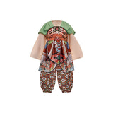 Flying Apsara Hanfu Pants Set-18-Rock Brown -  NianYi, Chinese Traditional Clothing for Kids