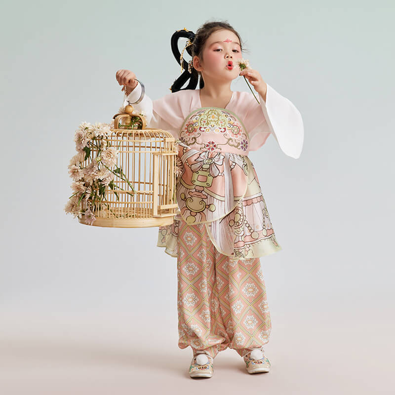 Flying Apsara Hanfu Pants Set-6 -  NianYi, Chinese Traditional Clothing for Kids