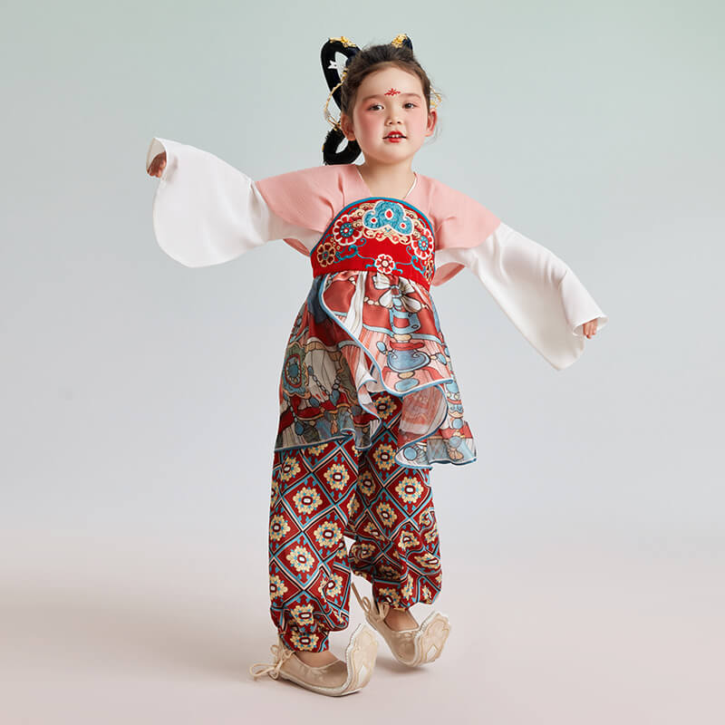 Flying Apsara Hanfu Pants Set-7 -  NianYi, Chinese Traditional Clothing for Kids