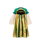 Fairy Puff Sleeve Ruffle Trim Hanfu Dress-8-color-Watson Green -  NianYi, Chinese Traditional Clothing for Kids