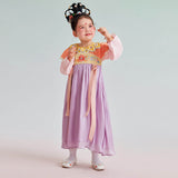 Bow Front Ruffle Trim Mesh Hanfu Dress-7 -  NianYi, Chinese Traditional Clothing for Kids