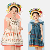 Garden in Bloom Ruffle Sleeves Dress-2 -  NianYi, Chinese Traditional Clothing for Kids