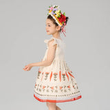 Garden in Bloom Ruffle Sleeves Dress-3 -  NianYi, Chinese Traditional Clothing for Kids
