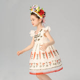 Garden in Bloom Ruffle Sleeves Dress-4 -  NianYi, Chinese Traditional Clothing for Kids