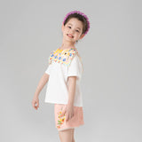 Animal Friends Layered Square Collar Tee-8 -  NianYi, Chinese Traditional Clothing for Kids