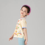 Animal Friends Ringer Tee-7 -  NianYi, Chinese Traditional Clothing for Kids