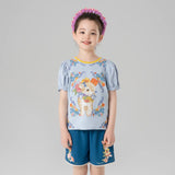 Animal Friends Puff Sleeve Tee-10 -  NianYi, Chinese Traditional Clothing for Kids