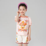 Animal Friends Puff Sleeve Tee-6 -  NianYi, Chinese Traditional Clothing for Kids