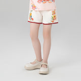 Summer Garden Side Graphic Crochet Hem Shorts-5 -  NianYi, Chinese Traditional Clothing for Kids