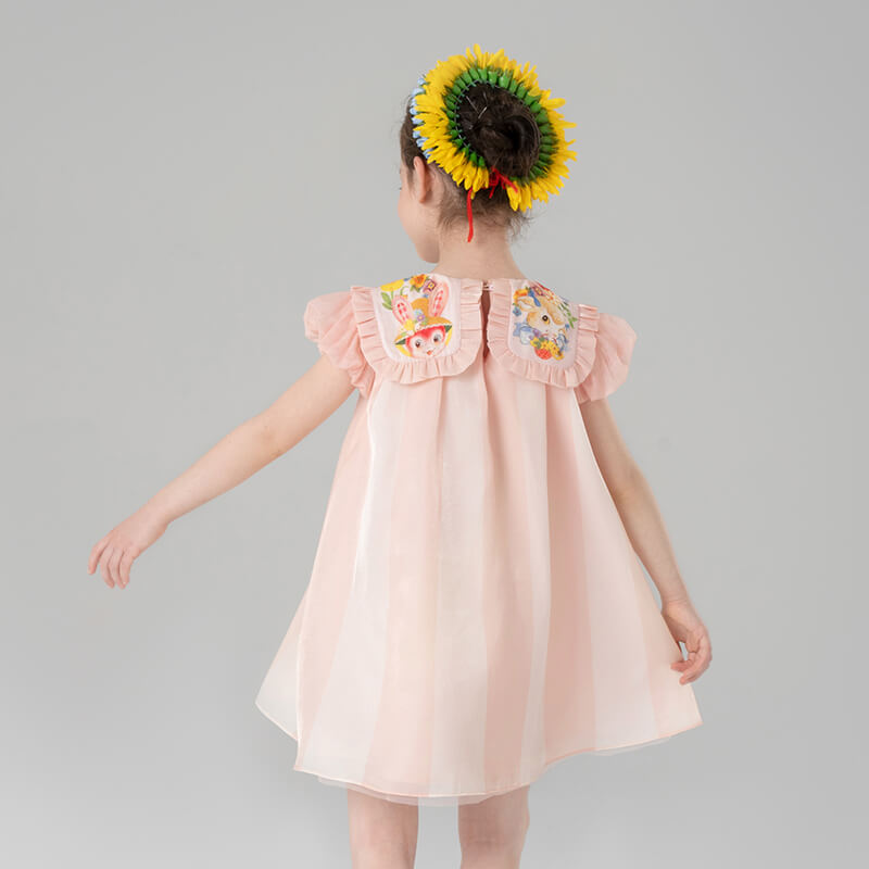 Layered Collar Mesh Tutu Dress-4 -  NianYi, Chinese Traditional Clothing for Kids