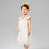 Statement Collar Layered Mesh Dress-2 -  NianYi, Chinese Traditional Clothing for Kids