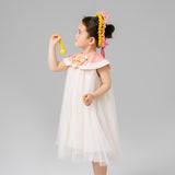 Statement Collar Layered Mesh Dress-6 -  NianYi, Chinese Traditional Clothing for Kids