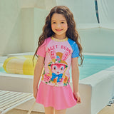 Sweet Bunny Ruffle Hem Swimsuit with Cap-1 -  NianYi, Chinese Traditional Clothing for Kids