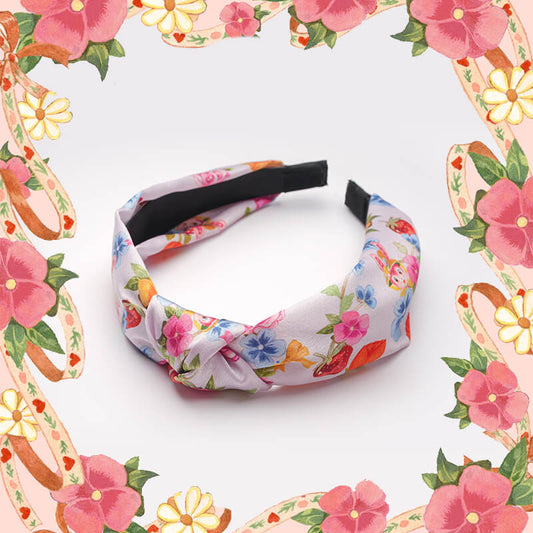 Flower Graphic Bow Tie Hair Band-2 -  NianYi, Chinese Traditional Clothing for Kids