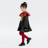 Floral Journey Flower Flap Collar Dress-4 -  NianYi, Chinese Traditional Clothing for Kids