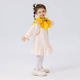 Floral Journey Flower Flap Collar Dress-6 -  NianYi, Chinese Traditional Clothing for Kids