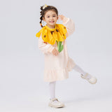Floral Journey Flower Flap Collar Dress-7 -  NianYi, Chinese Traditional Clothing for Kids