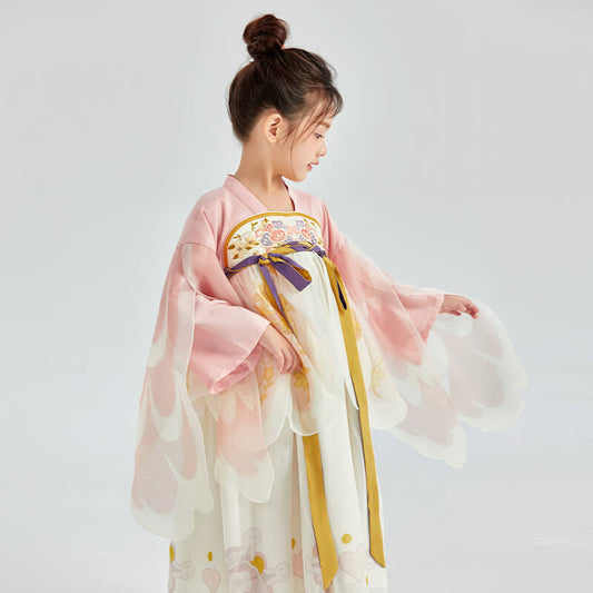 Longlast Joy Embroidery Flare Sleeves Layered Mesh Handu Dress-2 -  NianYi, Chinese Traditional Clothing for Kids