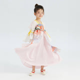 Flare Sleeves Mesh Layered Hanfu Dress-11 -  NianYi, Chinese Traditional Clothing for Kids