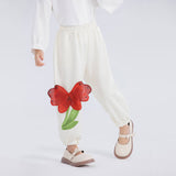 Diamentional Flower Sweatpants-4-color-White Marble -  NianYi, Chinese Traditional Clothing for Kids