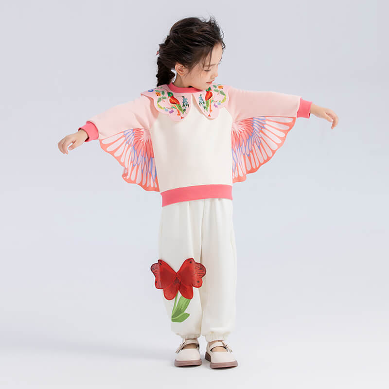 Diamentional Flower Sweatpants-5 -  NianYi, Chinese Traditional Clothing for Kids