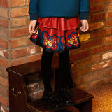 Colorful Bloom Layered Skirt-6-color-NianYi Red -  NianYi, Chinese Traditional Clothing for Kids