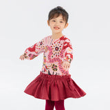 Dragon Long Illustration Colorblock Ruffle Trim Cami Dress-12 -  NianYi, Chinese Traditional Clothing for Kids