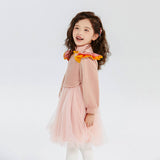 Floral Journey Bird Embroidery Flare Collar Tutu Dress-9 -  NianYi, Chinese Traditional Clothing for Kids