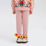 Dragon Long Spun velvet Dragon Embroidery Knit Hemline Leggings-8 -  NianYi, Chinese Traditional Clothing for Kids